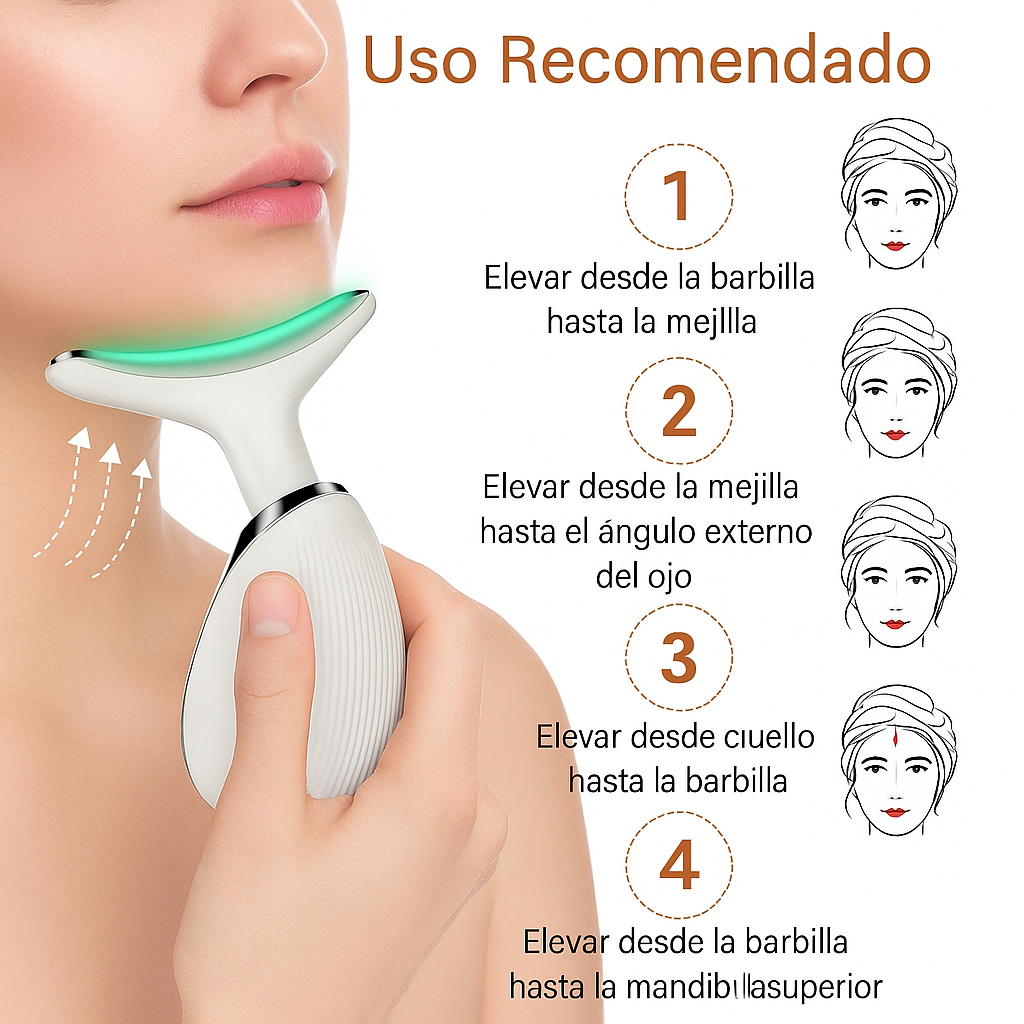LiftaGlow™ – Masajeador Facial Reafirmante LED 7 en 1